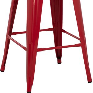 Medium-high metal bar stool Melita Relix Hm8573,04 red