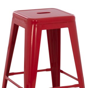 Medium-high metal bar stool Melita Relix Hm8573,04 red