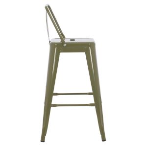 Medium-high metal bar stool Melita Relix green Hm8574,03