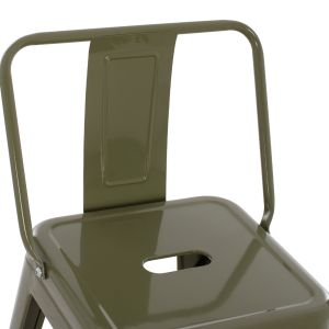 Medium-high metal bar stool Melita Relix green Hm8574,03