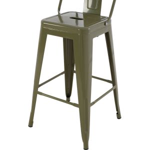 Medium-high metal bar stool Melita Relix green Hm8574,03