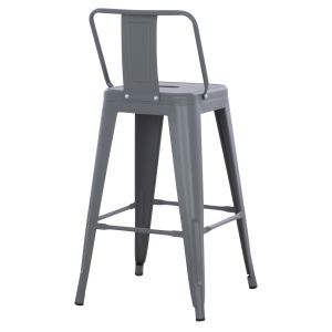 Medium-high metal bar stool Melita Relix gray Hm8574,10