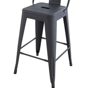 Medium-high metal bar stool Melita Relix gray Hm8574,10