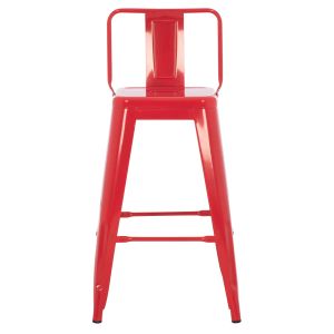 Medium-high metal bar stool Melita Relix red Hm8574.04