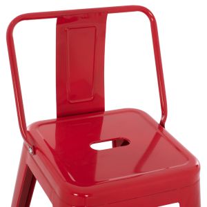 Medium-high metal bar stool Melita Relix red Hm8574.04