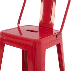Medium-high metal bar stool Melita Relix red Hm8574.04