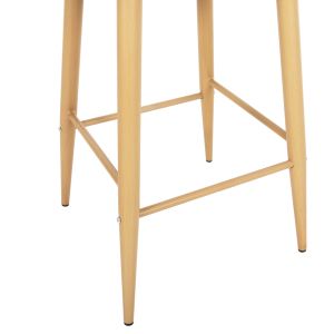 Medium-high bar stool Vanessa gray polypropylene wooden legs Hm9300,10 45x48x96hcm
