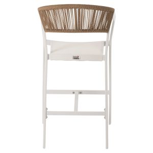 Medium-high bar stool Aluminum-pe rattan-textile 57x57x99.5hcm Hm5892.32