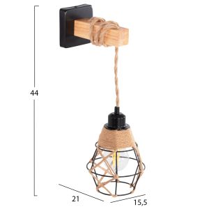 Wall lamp Kinan Hm4466 metal-rope 15.5x21x44cm.