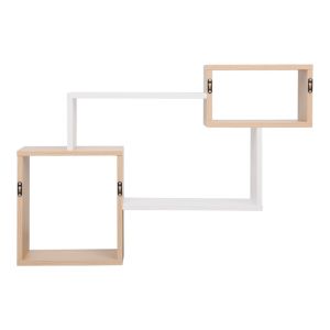 Стенен рафт Beldra в естествен бял цвят 84x15x57.8 см