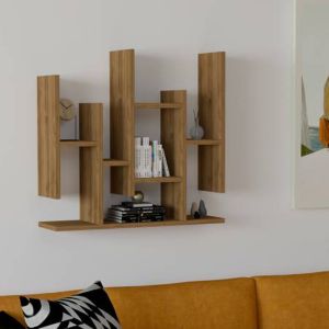 Стенен рафт Bemba в цвят орех 70x19.6x68.8см