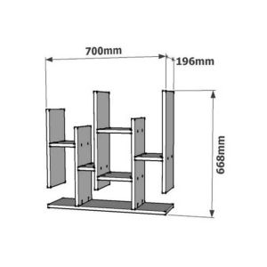 Стенен рафт Bemba в цвят орех 70x19.6x68.8см