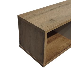 Стенен рафт Flevior в цвят Sonoma-бял 90x22x25.6см