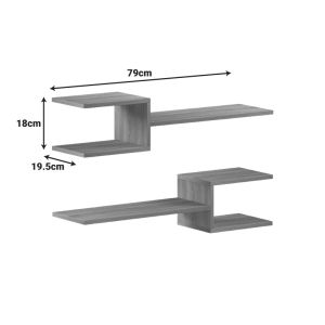 WALL SHELF GALLER SONOMA 79X19.5X18CM
