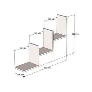 Стенен рафт Mauer в цвят антрацит 90x19,6x60см