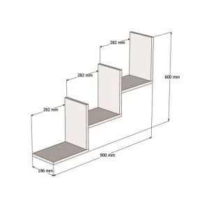 Стенен рафт Mauer в цвят орех 90x19,6x60см