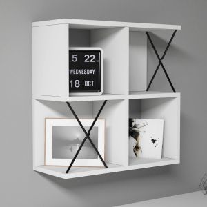 Melamine wall shelf in white color Hm9520,03