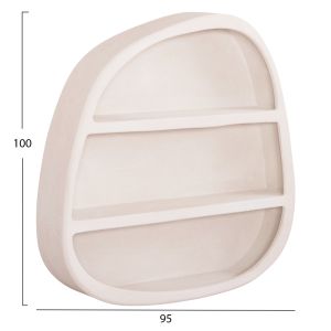 Стенен рафт серия Santorini Hm18058 Mdf бял цвят 95x18x100hcm.