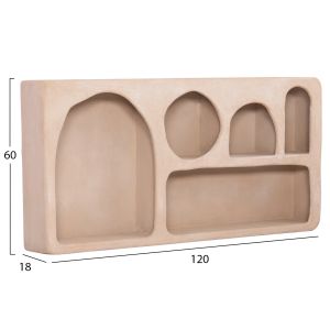 Стенен рафт серия Santorini Hm18063.02 Mdf в кафяво 120x18x60hcm.