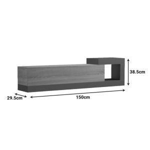 СТЕНЕН ТВ ШКАФ FLATO SONOMA-ANTRACIT 150X29.5X38.5СМ