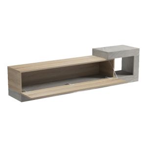 СТЕНЕН ТВ ШКАФ FLATO SONOMA-СИВ БЕЖОВ МРАМОРЕН ВИД 150X29.5X38.5СМ