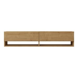 Melosa wall TV cabinet in oak shade 141x30x31cm