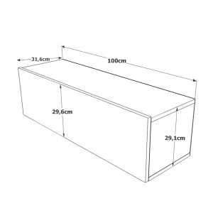 Стенен тв шкаф Serit 100x31,5x29,5cm
