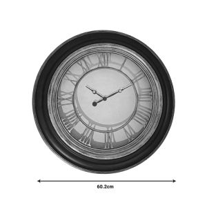Nopla wall clock in antique black and gold tone D60.2x5.6cm