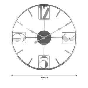 Wall clock karf metal in gold color 60x3x60cm