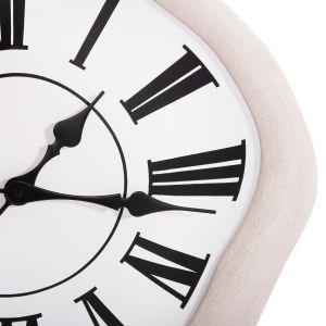 Wall clock Santorini series Hm4515 MDF in off-white-black dots and Latin numerals 58x2.5x61hcm.