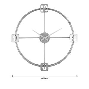 Wall clock, metal, gold color, 60x7.5x60cm