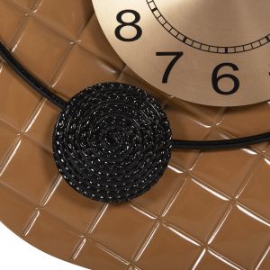 Wall clock, metal in gold color with black hands 50x63cm (hm4204)