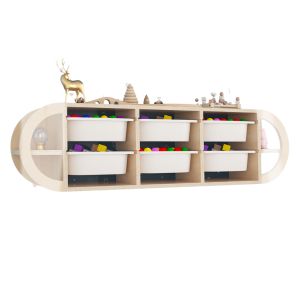 Стенен шкаф Kiks Hm18228,03 бреза и 6 бели п,е, чекмеджета 126x26x33hcm