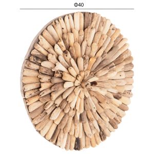Wall decoration Chiiki Naturally Hm4297 Driftwood D40cm