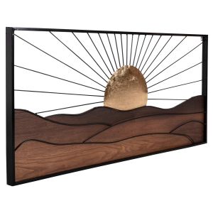 Стенна декорация Hm4219 метал/дърво 117x3x50hcm