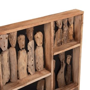 Wall decoration Myst Naturally Hm4274 figures in frame Driftwood 100x6x100hcm