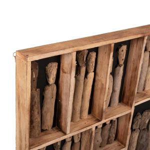 Wall decoration Myst Naturally Hm4274 figures in frame Driftwood 100x6x100hcm