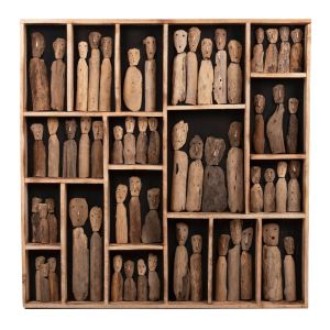 Wall decoration Myst Naturally Hm4274 figures in frame Driftwood 100x6x100hcm