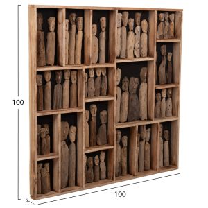 Wall decoration Myst Naturally Hm4274 figures in frame Driftwood 100x6x100hcm