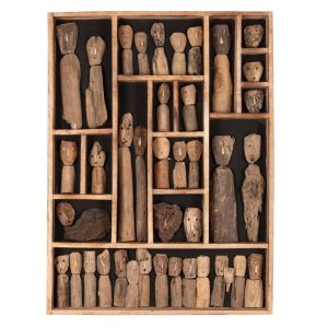 Wall decoration Myst Naturally Hm4275 figures in frame Driftwood 60x5x80hcm