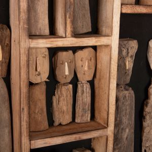 Wall decoration Myst Naturally Hm4275 figures in frame Driftwood 60x5x80hcm