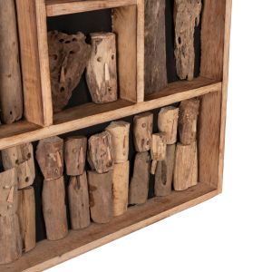 Wall decoration Myst Naturally Hm4275 figures in frame Driftwood 60x5x80hcm