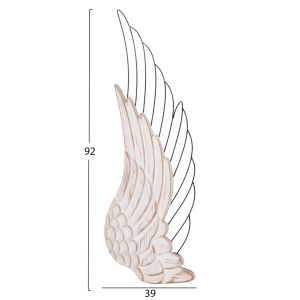 Стенна декорация Wings Hm4223 Метал/mdf 39x1,5x92hcm