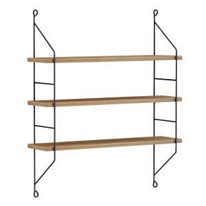 Wall shelf Achala Hm9185,11 made of melamine, natural oak color 60x15x68hcm