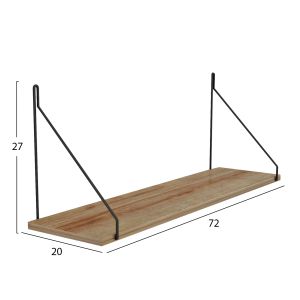 Wall shelf Agilan Hm9183,11 made of melamine, natural oak color 72x20x27hcm