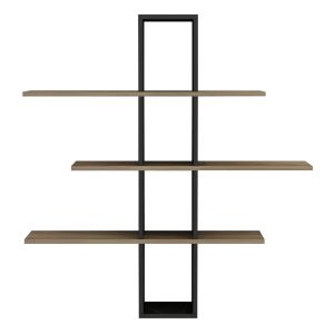Wall shelf Dominic Hm8976,13 made of melamine natural color/black marble 96x19.5x101hcm