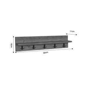 Wall shelf Esform white melamine 80x11x18cm