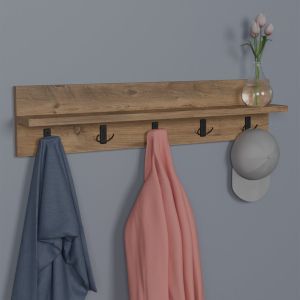 Esform wall shelf made of melamine, oak color 80x11x18cm