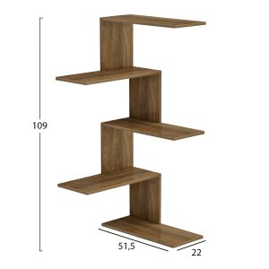 Wall shelf Rory Hm8931,12 made of melamine in natural color 22x51,5x109hcm