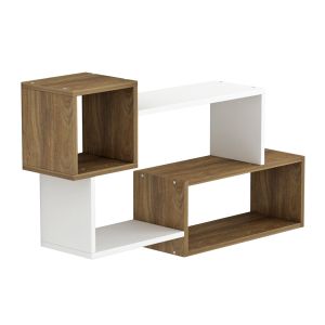 Wall shelf Tanner Hm8948.11 made of melamine, white/natural color 90.5x20x51hcm